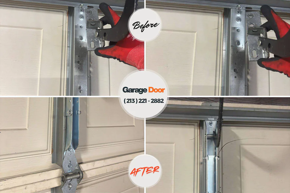 Before and after: garage door repair 79556